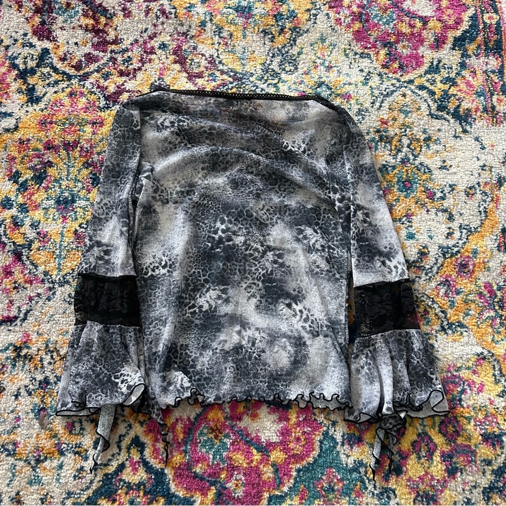 Y2k fairy grunge witchy whimsigoth blouse - Picture 6 of 7